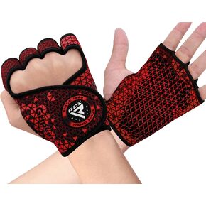 RDX Weight Lifting Gloves Grip, Non Slip Neoprene Ventilated Gym Barehand Gripper, Silicon Palm Protection, Powerlifting Fitness Strength Training Bodybuilding, Chin pull ups Bar Calisthenics Workout