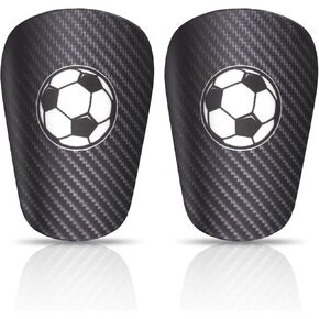 1 Pair Football Shin Pads, 3.94x2.36 Inch Extra Mini Football Shin Guards Small Shin Pads Protective Equipment Soccer Shin Guards for Kids Youth Teenagers Boys Girls (Black)