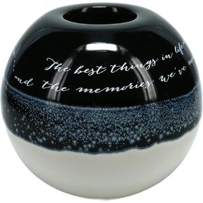 Pavilion - Having A Place to Go is Home Having Friends to Spend Good Times with is Family Having Them Both is A Blessing - 4.5 Inch Round Tealight Candle Holder with Unique Reflective Glaze