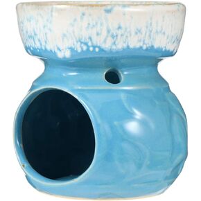 Ceramic Tealight Candle Holder Porcelain Oil Burner Diffuser Furnace Candle Warmer Wax Melt for Home Reading Office Stove White