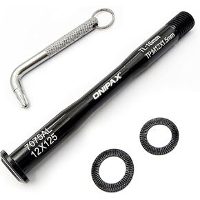 Anti-Theft 12mm Front Hub Thru Axle, Thread M12x1.5mm, L12mmx120/125mm