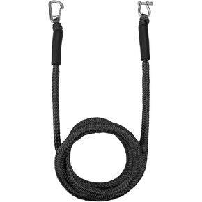 KEMIMOTO Anchor Bungee Dock Line, Boat Docking Rope Stretches 7-14ft Absorbs Shock with Stainless Steel Clips Accessories for Watercraft Boat Kayak Pontoon Jet Ski Blue