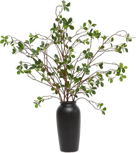 Artificial Eucalyptus Stems，Decoration Greenery Stems ，43 Inch 4 Pcs, Realistic Touch Flexible Branches, Green Fake Plant, for Home Decor tables Vases Garden Decoration in Saudi Arabia