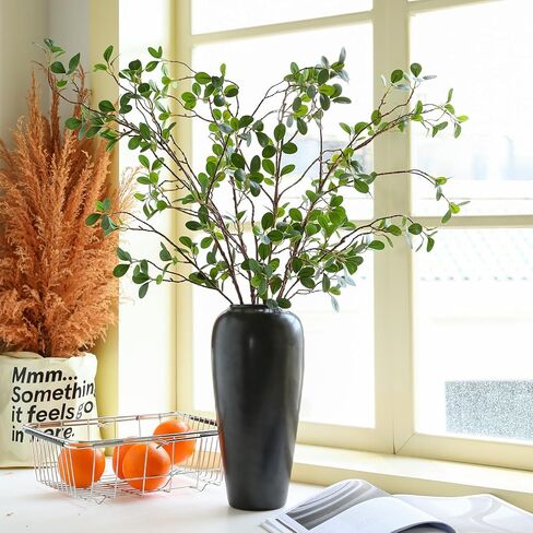 Artificial Eucalyptus Stems，Decoration Greenery Stems ，43 Inch 4 Pcs, Realistic Touch Flexible Branches, Green Fake Plant, for Home Decor tables Vases Garden Decoration in Saudi Arabia