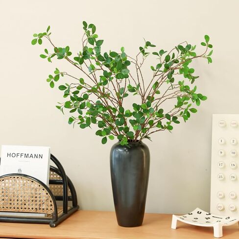 Artificial Eucalyptus Stems，Decoration Greenery Stems ，43 Inch 4 Pcs, Realistic Touch Flexible Branches, Green Fake Plant, for Home Decor tables Vases Garden Decoration in Saudi Arabia