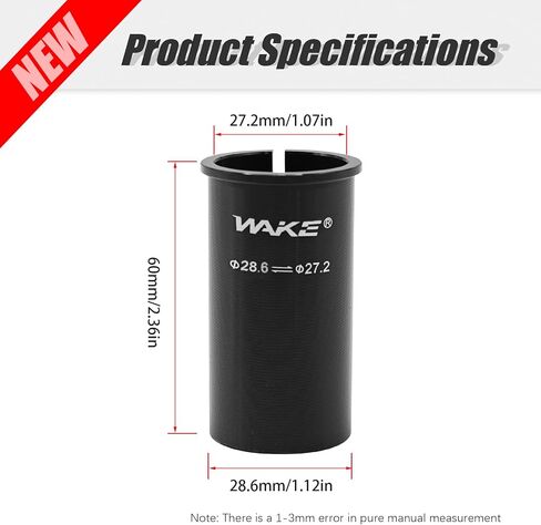 Bike SeatPost Adapter Shim, 25.4/27.2/28.6/30.4/30.8/31.6/33.9/34.9mm, 60mm Length Bicycle Seat Post Tube Adapter, Seatpost Reducing Sleeve Shim for Mountain Bike,Road Bike,MTB,BMX in Saudi Arabia