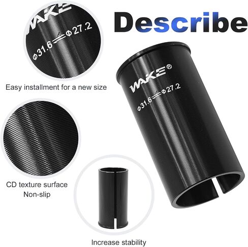 Bike SeatPost Adapter Shim, 25.4/27.2/28.6/30.4/30.8/31.6/33.9/34.9mm, 60mm Length Bicycle Seat Post Tube Adapter, Seatpost Reducing Sleeve Shim for Mountain Bike,Road Bike,MTB,BMX in Saudi Arabia