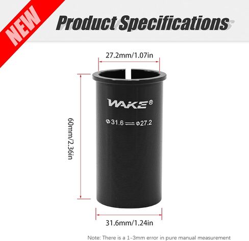 Bike SeatPost Adapter Shim, 25.4/27.2/28.6/30.4/30.8/31.6/33.9/34.9mm, 60mm Length Bicycle Seat Post Tube Adapter, Seatpost Reducing Sleeve Shim for Mountain Bike,Road Bike,MTB,BMX in Saudi Arabia