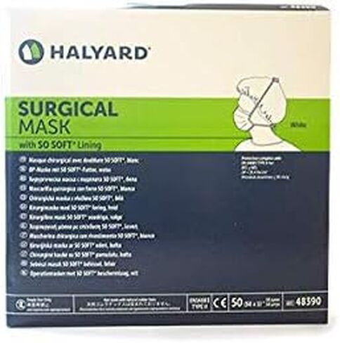 48390 (رسميًا كيمبرلي كلارك) قناع طبي عالي الجودة للمستشفى الطبي حلقة بيضاء ناعمة جدًا 50/صندوق (عبوة من 50) in Kuwait