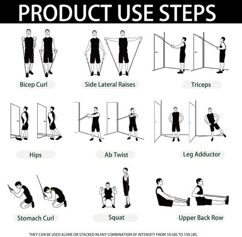 Resistance Bands with Handles, Single Resistance Tubes, Workout Bands with Handles, Durable Exercise Band for Stretching, Home Workouts, Physical Therapy, Fitness, Natural latex in Saudi Arabia