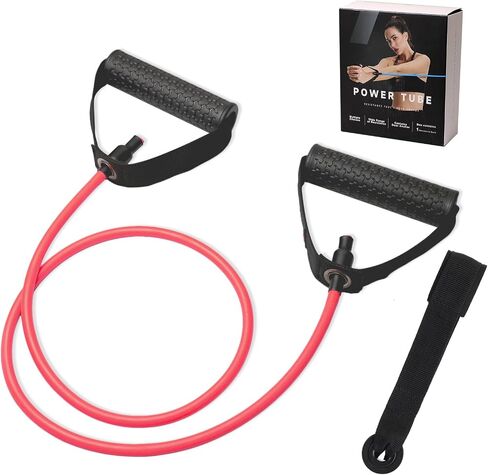 Resistance Bands with Handles, Single Resistance Tubes, Workout Bands with Handles, Durable Exercise Band for Stretching, Home Workouts, Physical Therapy, Fitness, Natural latex in Saudi Arabia