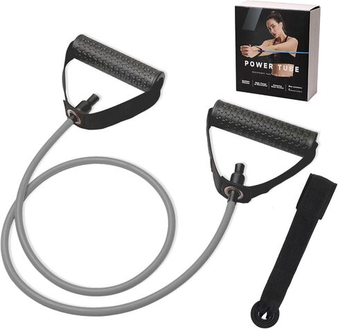 Resistance Bands with Handles, Single Resistance Tubes, Workout Bands with Handles, Durable Exercise Band for Stretching, Home Workouts, Physical Therapy, Fitness, Natural latex in Saudi Arabia