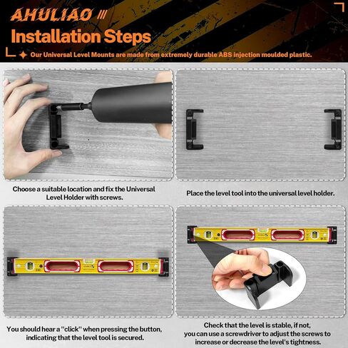 حامل مستوى عالمي، حامل مستوى قفل يناسب ميلووكي، ومستوى ديوالت وجميع العلامات التجارية للمستوى - 6 عبوات in Kuwait