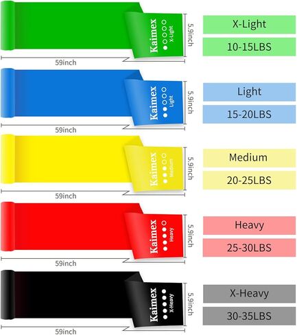 عصابات المقاومة ممارسة العصابات تجريب العصابات المرنة العصابات تمتد العصابات العلاج الطبيعي التوتر العصابات اللياقة البدنية للنساء العمل خارج اليوغا 5 حزمة in Kuwait