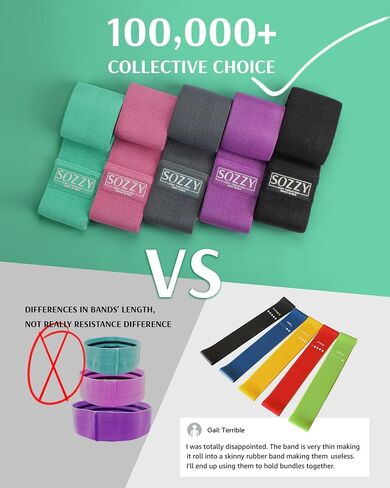 SOZZY Resistance Bands for Working Out, Fabric Booty Bands Non-Slip, Durable and Comfortable, Upgraded 2.0 for All Training Purposes, Full Body Shape for Women Men in Saudi Arabia