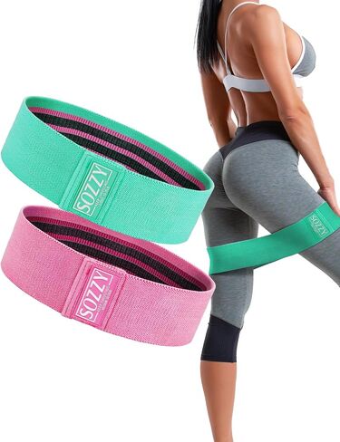SOZZY Resistance Bands for Working Out, Fabric Booty Bands Non-Slip, Durable and Comfortable, Upgraded 2.0 for All Training Purposes, Full Body Shape for Women Men in Saudi Arabia