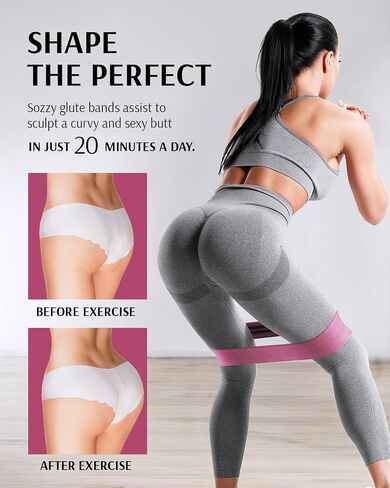 SOZZY Resistance Bands for Working Out, Fabric Booty Bands Non-Slip, Durable and Comfortable, Upgraded 2.0 for All Training Purposes, Full Body Shape for Women Men in Saudi Arabia