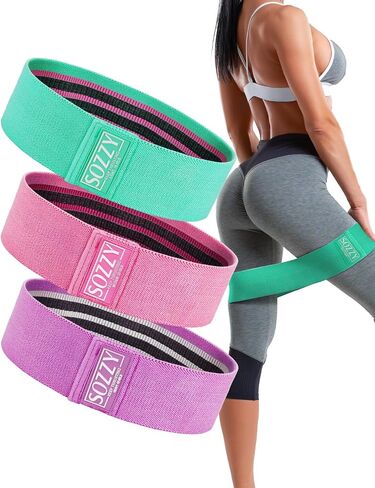 SOZZY Resistance Bands for Working Out, Fabric Booty Bands Non-Slip, Durable and Comfortable, Upgraded 2.0 for All Training Purposes, Full Body Shape for Women Men in Saudi Arabia