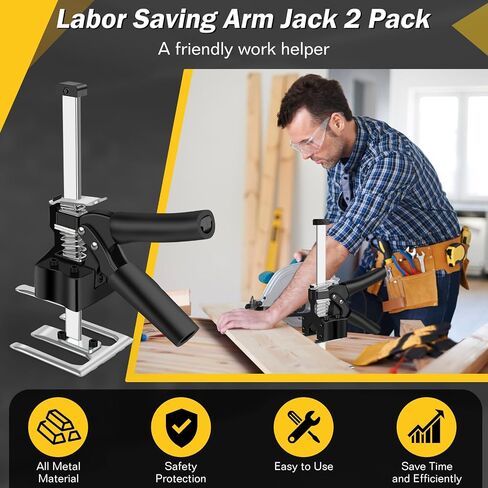 Labor Saving Arm Jack 2 Packs, 12-inch Tool Lift, Drywall Hand Lift for Wall Tile and Positioning Aid, Multi-Function Cabinet Board Lifter, Men's Labor-Saving in Saudi Arabia