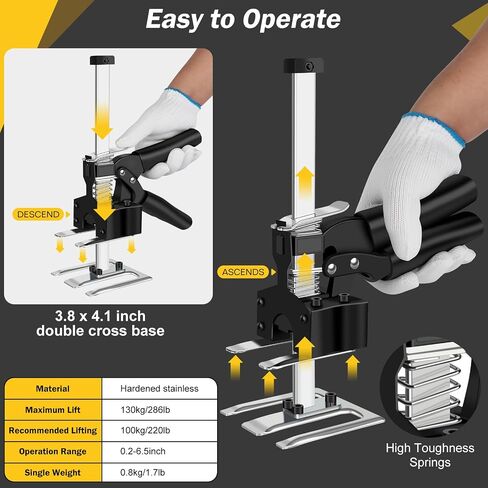 Labor Saving Arm Jack 2 Packs, 12-inch Tool Lift, Drywall Hand Lift for Wall Tile and Positioning Aid, Multi-Function Cabinet Board Lifter, Men's Labor-Saving in Saudi Arabia