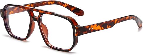 PORADAY Blue Light Blocking Glasses for Women Men 70s Retro Square Aviator Eyeglasses Rectangle Computer Eyewear in Saudi Arabia