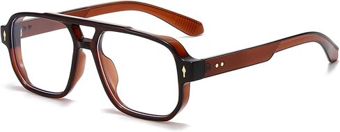 PORADAY Blue Light Blocking Glasses for Women Men 70s Retro Square Aviator Eyeglasses Rectangle Computer Eyewear in Saudi Arabia