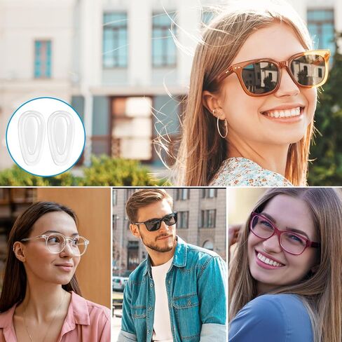 12 Pairs Soft Silicone Adhesive Glasses Nose Pad, Eyeglass Nose Pads Self Adhesive Glasses Nose Pad Anti Slip Glasses Nose Grips with Air Bag, Air Chamber for Sunglasses Eyeglasses Reading Glasses in Saudi Arabia