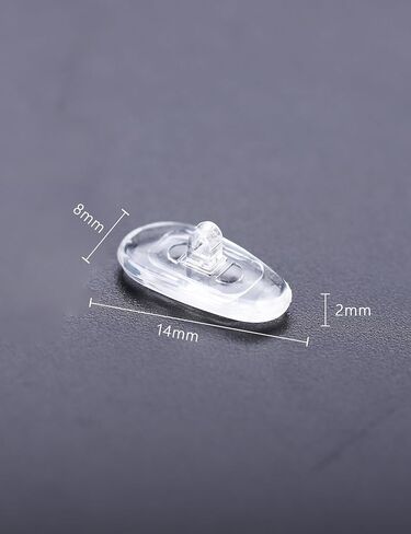 10 Pairs Srew in Silicone Rubber Nose Pads,14mm x 8mm Replacement Nose Pieces for Eyeglasses,Glasses,Sunglasses in Saudi Arabia