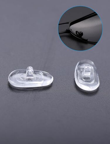10 Pairs Srew in Silicone Rubber Nose Pads,14mm x 8mm Replacement Nose Pieces for Eyeglasses,Glasses,Sunglasses in Saudi Arabia