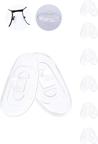 10 Pairs Srew in Silicone Rubber Nose Pads,14mm x 8mm Replacement Nose Pieces for Eyeglasses,Glasses,Sunglasses in Saudi Arabia