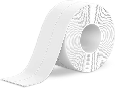Caulk Tape,Sealant Strip Waterproof Self Adhesive for Toilet Base Tub Surround Bathroom Sink Edge Protector(1.5" x 10.5 F,White) in Saudi Arabia