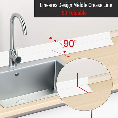 Caulk Tape,Sealant Strip Waterproof Self Adhesive for Toilet Base Tub Surround Bathroom Sink Edge Protector(1.5" x 10.5 F,White) in Saudi Arabia