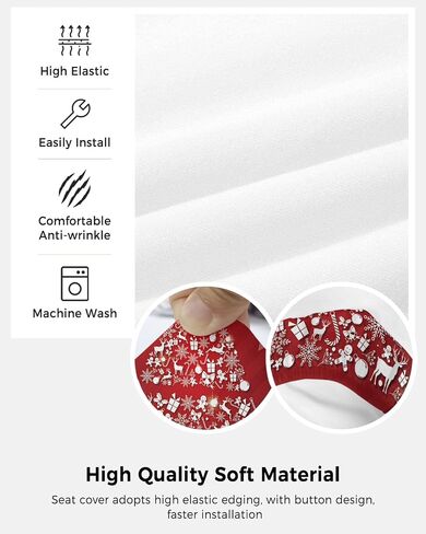 Savannan Computer Office Chair Covers,Merry Christmas Fantasy Tree Star Gift Elk New Year Ornament Dark Green Stretchable Universal Chair Cover Stretch Rotating Super Fit Chair Slipcover 1pcs in Saudi Arabia