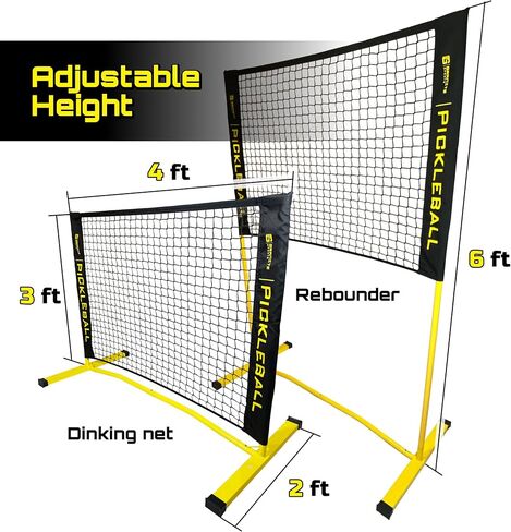 Mini Pickleball Net 4 ft. Pickleball Dink Training Rebounder Net, Fully Adjustable and Regulation Height, Quick Set Up Design, Lightweight and Durable, Weatherproof in Saudi Arabia