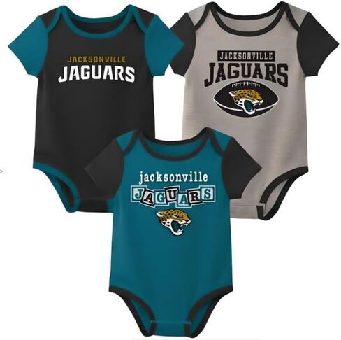 Outerstuff NFL Newborn Infants Building Block Fan 3 Piece Onesie Creeper Bodysuit Romper Set in Saudi Arabia