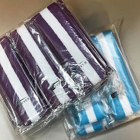 عصابات رأس مخططة HB85 للرياضة والمناسبات والحفلات وما إلى ذلك، عبوة من 6 قطع in Kuwait