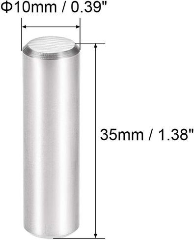 uxcell 5Pcs 10mm X 40mm Dowel Pin 304 Stainless Steel Cylindrical Shelf Support Pin Fasten Elements Silver Tone in Saudi Arabia