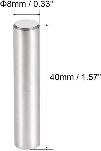 uxcell 5Pcs 10mm X 40mm Dowel Pin 304 Stainless Steel Cylindrical Shelf Support Pin Fasten Elements Silver Tone in Saudi Arabia
