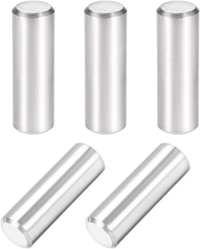 uxcell 5Pcs 10mm X 40mm Dowel Pin 304 Stainless Steel Cylindrical Shelf Support Pin Fasten Elements Silver Tone in Saudi Arabia