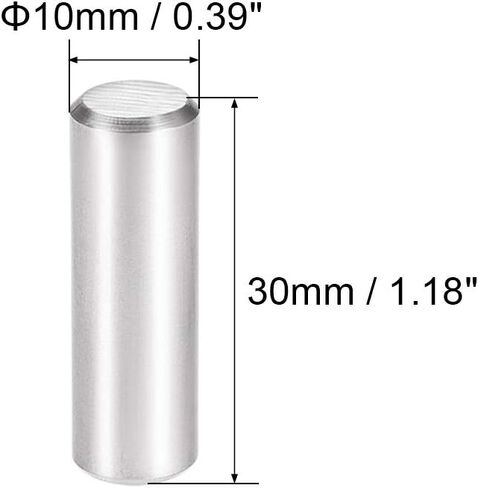uxcell 5Pcs 10mm X 40mm Dowel Pin 304 Stainless Steel Cylindrical Shelf Support Pin Fasten Elements Silver Tone in Saudi Arabia
