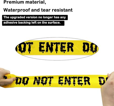 Halloween Decorations Caution Tape, Scary Warning Tape 4.5cm x 25m Self Adhesive Zombie Hazard Tape for Indoor Outdoor Halloween Party, Haunted Houses, Vampire Parties in Saudi Arabia