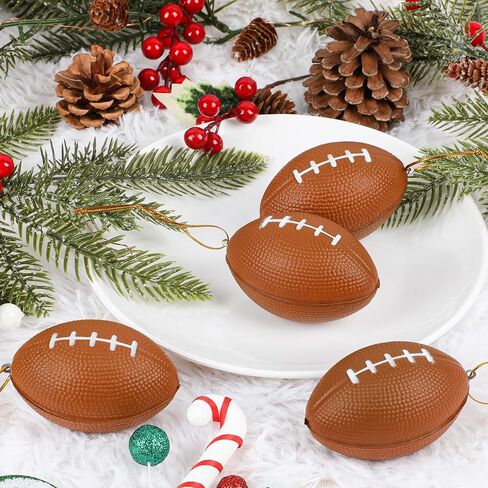 12Pcs Christmas Soccer Omaments for Christmas Tree Decorations, 2.6 Inch Christmas Tree Ball Hanging Sports Ornament Decor in Saudi Arabia