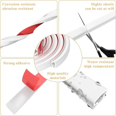 Rubber Weather Stripping Door Seal Strip, Self-Adhesive D-Shape Door Weather Stripping for Door Frame Window Insulation Soundproof Large Gap, Easy Cut to Size (23 FT,White) in Saudi Arabia