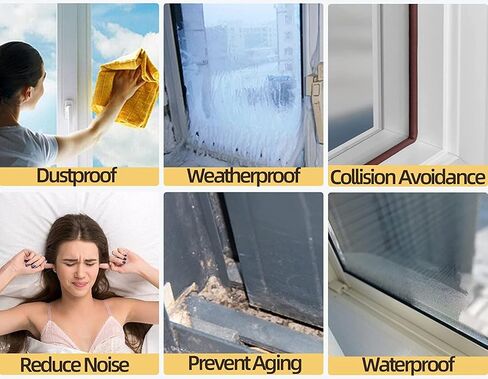 Weather Stripping D Type Door Seal Strip for Doors and Windows, Self AdhesiveSoundproof Weatherstrip, Against Cold Draught/Anti-Collision/Soundproof/Waterproof/Dustproof (19.7Ft-Black) in Saudi Arabia
