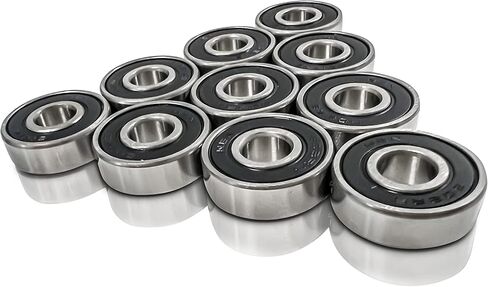 مجموعة مكونة من 10 قطع من محامل ألواح التزلج الفاخرة المصنوعة من المطاط المزدوج، وسرعة قصوى ودقة عالية، ومحامل تزلج دوارة، و608 تزلج مضمن، وعجلات تزلج طويلة احترافية zz Roller Skateboard in Kuwait