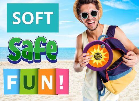 JA-RU Soft & Safe Frisbee Throwing Disc Splash Fun Aqua Flyer 12" (1 Disc Assorted) Flying Discs for Kids & Adult Girl & Boy Toys. Fidget Party Favors Outdoor Family Game Easy & Professional. 1031-1 in Saudi Arabia