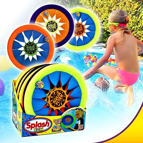 JA-RU Soft & Safe Frisbee Throwing Disc Splash Fun Aqua Flyer 12" (1 Disc Assorted) Flying Discs for Kids & Adult Girl & Boy Toys. Fidget Party Favors Outdoor Family Game Easy & Professional. 1031-1 in Saudi Arabia