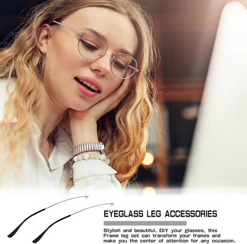 زوج واحد من أذرع استبدال النظارات المعدنية، استبدال ذراع أرجل النظارات العالمية - أرجل أذرع النظارات، براغي، غسالات لولبية، هيكل بديل للنظارات المعدنية لإصلاح النظارات in Kuwait