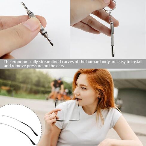 زوج واحد من أذرع استبدال النظارات المعدنية، استبدال ذراع أرجل النظارات العالمية - أرجل أذرع النظارات، براغي، غسالات لولبية، هيكل بديل للنظارات المعدنية لإصلاح النظارات in Kuwait