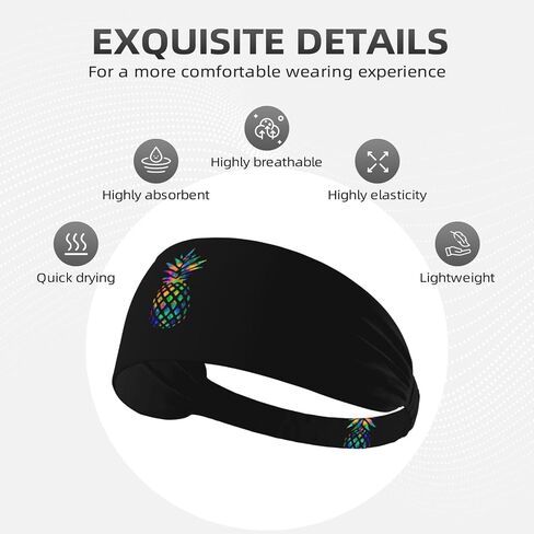 Black and Gold Swirl Liquid Ink Marble Workout Headbands Fashion Sports Sweatbands Yoga Hairbands for Fitness Athletic Non Slip Wicking Headscarf for Men Womens Girls Summer Accessories Elastic Bands in Saudi Arabia